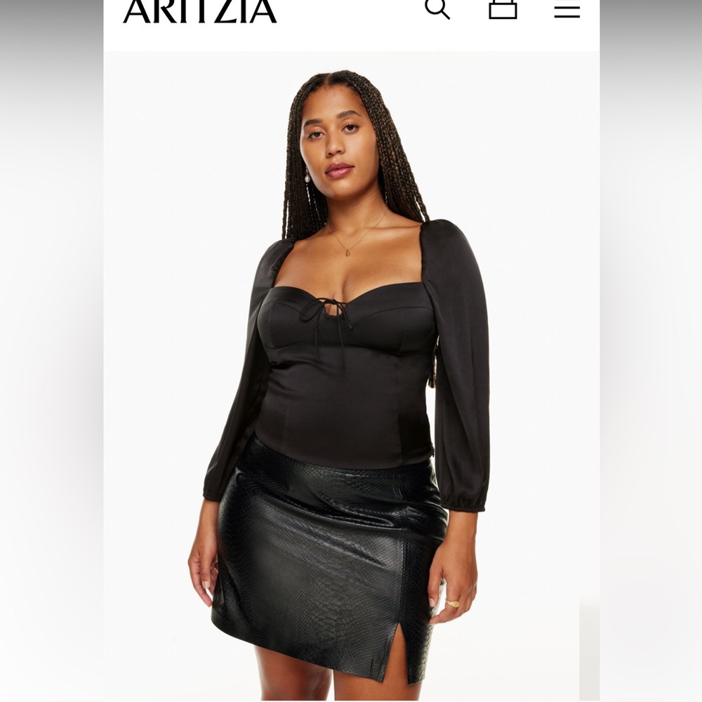 wilfred 'novella' long sleeve top in size small